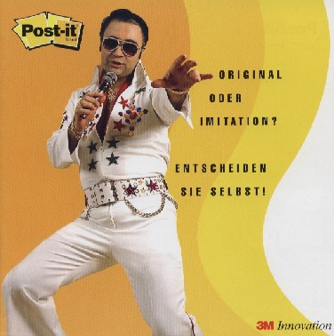 Nevrez Elvis Double als Werbemann